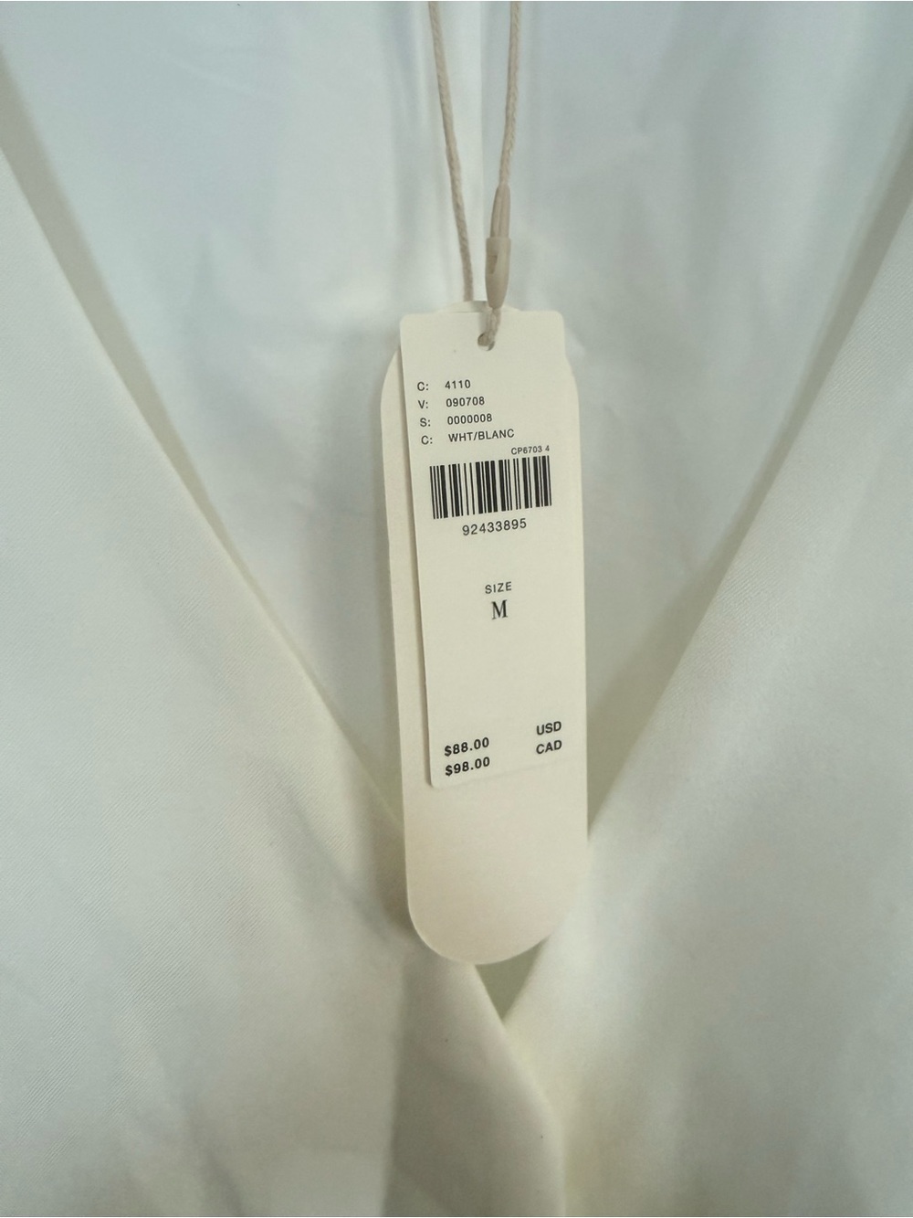 Anthropologie Flat White Sleeveless Tailored Vest Blouse Hidden Button Medium - Picture 8 of 9